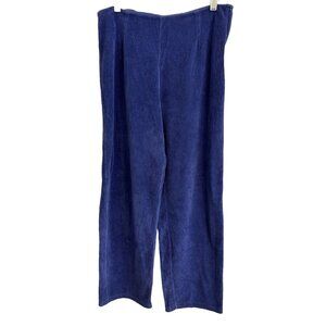Vintage 90's April Cornell Blue Corduroy Straight Leg Pants Sz S High Waist